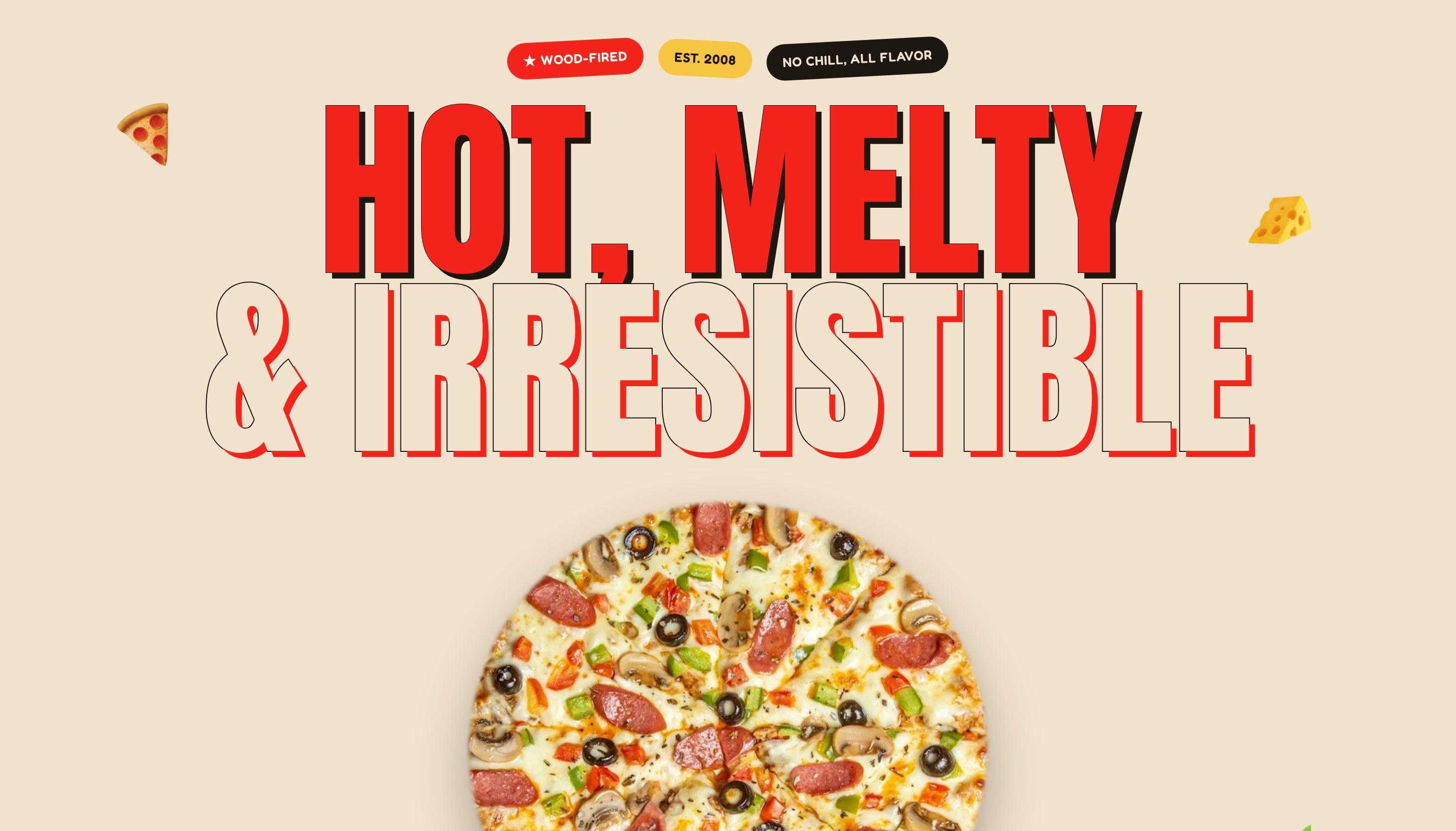 SLICE wood-fired pizza website